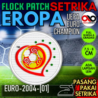 Patch Badge Flock Semi Woven Setrika iron-on Jersey Sepak Bola EROPA EURO 2004 [01]
