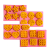Silicone Molds Chocolate Biscuits Shaped Fondant Cake Candy Biscuits Moulds DIY Baking Decorating Tools for Dessert Cake