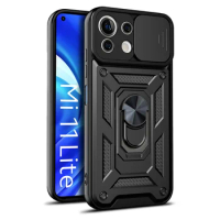 For Xiaomi Mi 11 Lite Case Shockproof Armor Phone Cases For Xiomi Mi11 Xiaomi11 Lite Ne 5g Mi 11Lite Light Magnetic Ring Cover