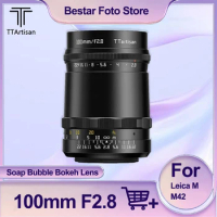 TTArtisan 100mm F2.8 Soap Bubble Bokeh Lens Full Frame MF Lens for M42 Moun Adapter for Sony E/Nikon Z/Canon RF/Leica M/Fuji XF