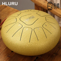 Hluru Music Drum 11 Notes Glucophone Steel Tongue Drum 12 Inch 11 Notes C Tone Ethereal Drum Percussion Musical Instrument
