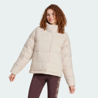 【adidas 愛迪達】外套 女款 立領羽絨外套 亞規 W HELIONIC RLX 奶茶 IX8865