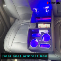 FOR MINI cooper clubman Countryman Paceman MINI Coupe R55 R56 Rear handrail box mobile phone charging USB LED Put paper towels