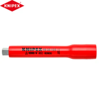 KNIPEX 98 35 125 Insulated Extension Rod Equipped With Internal And External Drive Square Heads Using Forged Parts