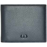 DIOR 經典CD Icon 系列粒紋牛皮對折皮夾(黑色)