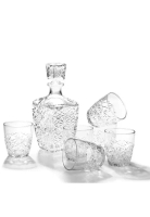 Bormioli Rocco 7 Pcs Liquor & Whisky Set / Whisky & Liquor Decanter & Glasses / Decanter with Stoppe