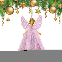 Angel Christmas Treetop Figurine Christmas Angel Doll Tree Hangings Ornaments Christmas Angel Doll Standing Angel Christmas Tree