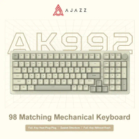 คีย์บอร์ดแบบมีสาย, Ajazz AK992, คีย์ 98 คีย์, รูปแบบเต็ม, สวิตช์ร้อน, USB สำหรับเล่นเกม, พร้อมปุ่มมั