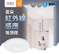 【送神秘小禮】舞光 LED 16W 室內專用 LED-CEN16DIS LED-CEN16WIS 雲朵紅外線感應吸頂燈 好商量~