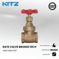 KITZ Gate Valve 3/4 Inch Bronze 125 H
