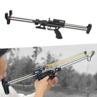 Slingshot Rifle Shooting Catapult with Laser Powerful Portable Slingshot Jungle Hunting Accessories Toy Accurate Outdoor Hunting