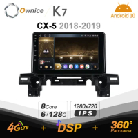 Ownice K7 for Mazda CX-5 2018 - 2019 4G+64G Ownice Android 10.0 Car Radio GPS 2din 4G LTE 5G Wifi Autoradio 360 SPDIF 1280*720