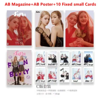 Freenbecky Softt Magazine Cover HD Poster+Small Card Photo Sweet Dance Campus Style Collection Mysterious Red Gauze