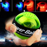 LED Wrist Ball Self Start Gyroscopic Powerball Gyro Power with Counter Arm Hand Muscle Trainer Fitness Hand Grip Strengthener