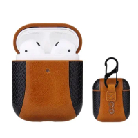 Wholesale New Case For Apple Airpods 2 Luxury Retro Leather Cover Cases with Buttons Vintage Protective Box DropShipping