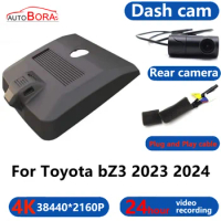 AutoBora 4K Wifi 3840*2160 Car DVR Dash Cam Camera 24H Video Monitor For Toyota bZ3 2023 2024