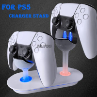 LED Fast Charger Dock for Playstation 5 Controller Dual Charger Station Charging Cradle Dock Stand for PS5 Gamepad