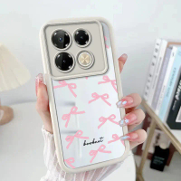 Sarung Telefon, Rekaan Ikatan Simpul Merah Jambu Ins, Sesuai untuk Infinix Note40 4G, Note40S, Note4