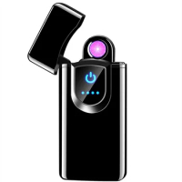 Jobon Plasma USB Lighter Rotating Arc Lamp Fingerprint Sensor Windproof Portable Metal Lighter