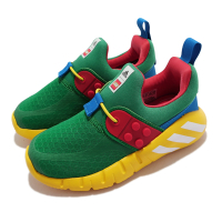 adidas 休閒鞋 RapidaZEN LEGO I 童鞋 愛迪達 樂高 聯名 襪套 舒適 小童 綠 黃 H05285