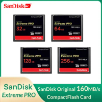 Sandisk Extreme Pro CF Card 32G 64G 128G 256GB Memory Card UDMA-7 VPG-65 160MB/s Compact Flash Card For DSLR Cameras Camcorder
