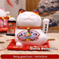 pajangan maneki neko lucky cat jepang gerak patung kucing bawa hoki rezeki rejeki japan