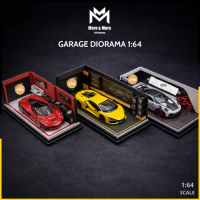 DIORAMA GARAGE More & More tỷ lệ 1/64 - kèm hộp chưng bày mica (chưa bao gồm xe)