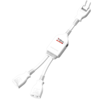 iPlus+保護傘1對2可轉向電源線組 30cm(PU-20200) 大型插頭專用插座180度可轉向插頭 自動斷電 台灣