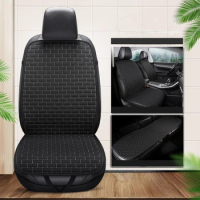 Flax Car Seat Cover Automobile Linen Seat Cushion Pad Mat with Backrest for Auto Truck Suv Van Interior Accessories