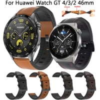 22mm Leather Smart Watch Strap For Huawei Watch GT 4 3 SE 2 Pro 46mm Watchband Bracelet for HUAWEI GT3 GT2 Pro GT 4 46mm Bands