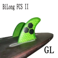 BiLong FCS II GL 2 PC-Rear Fins Fiber Glass Honeycomb Surfboard Fins Electric Surfboard Wakeboard Skimboard Accessories
