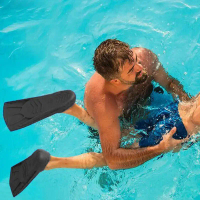 Swim Training Fins Comfortable Silicone Lap Swimming Floating for Kids Adult Men Women