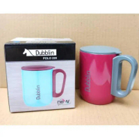 Mug Gelas Cangkir Tahan Panas Dubblin Polo 220ml Kopi Teh Stainless - Merah, 220 ML