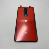 Transparent Clear for Oneplus 7 7T Pro Back Battery Cover Rear Housing Glass Panel Wth Camera Lens Replacement+Sticker