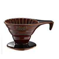 【Tiamo】V02長柄陶瓷咖啡濾杯組-咖啡色(HG5534BR)