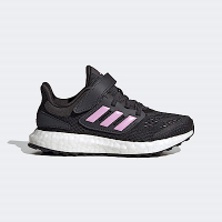 Adidas Pureboost 22 C [IF5552] 中童 慢跑鞋 運動 休閒 緩震 魔鬼氈 耐磨 黑 粉紫