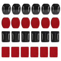 Adhesive Mounts Helmet Flat Curved Mounts with Sticky Pads Tape Compatible with GoPro Hero 11, 10, 9, 8, 7, Max, Fusion, 6, 5, 4