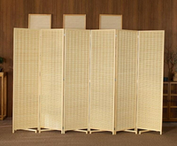 新中式竹編屏風客廳房間臥室移動折屏簡約現代折疊隔斷牆遮擋家用 交換禮物