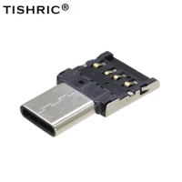 TISHRIC 10Pcs OTG Type-C OTG Micro USB Adapter USB Type C Charge Data Converter OTG Cable For Mouse Keyboard USB DIsk Flash