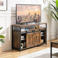with Cabinets for 55 Inches TV, Farmhouse TV Console for Living Room, tv cabinet living room furniture, Modern Style ,