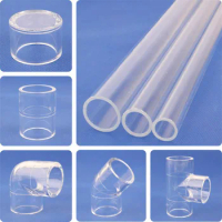 1pc 20/25/32mm Acrylic Pipe Joint Aquarium Fish Tank Straight Elbow Tee Connector PMMA Watering Supply Plexiglass Adapter