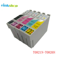 T0821 T0821N Ink Cartridge For Epson R270 R390 TX650 T50 T59 TX720 TX700 RX610 RX590 RX615 T0821 - T0826