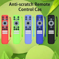 TV Remote Control Cover Back Great Friction Dust-proof Button-uncovered with Strap Remote Control Sleeve for TCL RC902N FMR1