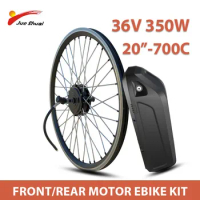 36V 350W Hub Motor Ebike Conversion Kit Front Fork 100mm Electric Bicycle Conversion Kit with Battery LCD Display Brushless Hub