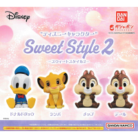 全套4款 日本正版 迪士尼 角色公仔 Sweet Style P2 扭蛋 轉蛋 唐老鴨 辛巴 奇奇蒂蒂 BANDAI 萬代 - 106735