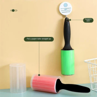 Handle Sticker Washable Roller 89g New Material + Hot Adhesive Paper Household Tools Felt Roller Brush Handle Roller