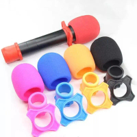 6PCS/SET Ring + Busa Karet Mic / Ring Pelindung Mikrofon Anti Slip Anti Rolling