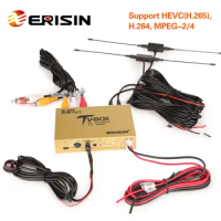 Erisin ES338-KD Car Digital HDTV DVB-T2/T Receiver HEVC H.265 H.264 HDMI-Compatible USB Mobile TV Box For ES87XX/ES89XX Series
