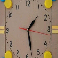 prakarya jam dinding dari kardus