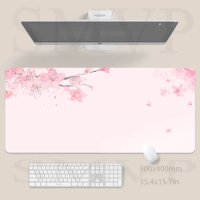 Pink Sakura Desk Mat Gamer Mousepads Girls Mouse Pad Office Desk Pads Large Mousepad Mouse Mats For Computer Table Carpet